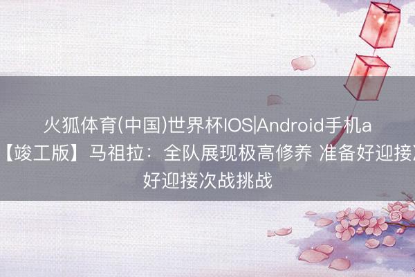 火狐体育(中国)世界杯IOS|Android手机app下载 【竣工版】马祖拉:全队展现极高修养 准备好迎接次战挑战