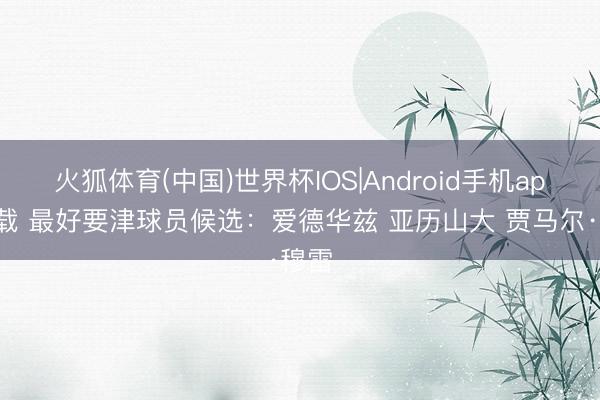 火狐体育(中国)世界杯IOS|Android手机app下载 最好要津球员候选：爱德华兹 亚历山大 贾马尔·穆雷