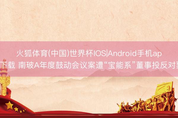 火狐体育(中国)世界杯IOS|Android手机app下载 南玻A年度鼓动会议案遭“宝能系”董事投反对票