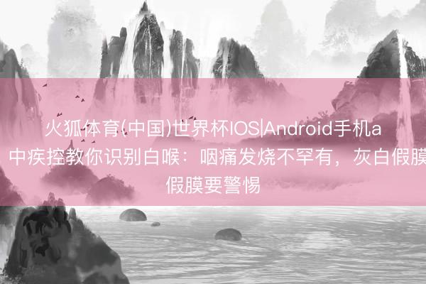 火狐体育(中国)世界杯IOS|Android手机app下载 中疾控教你识别白喉:咽痛发烧不罕有,灰白假膜要警惕